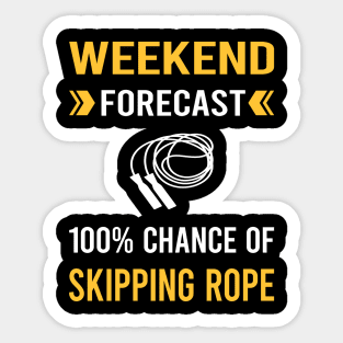 Weekend Forecast Skipping rope Sticker